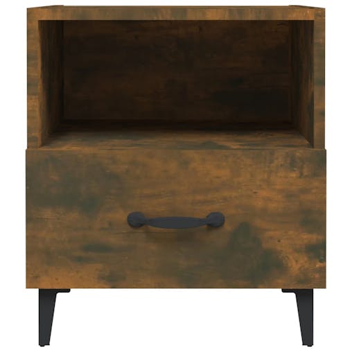 NNEVL Bedside Cabinets 2 pcs Smoked Oak Engineered Wood