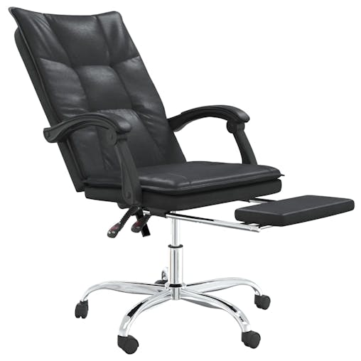 NNEVL Reclining Office Chair Black Faux Leather