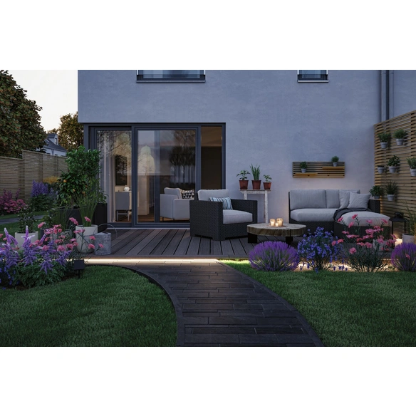 Solar-LED-Streifen, 500 cm, warmweiß, schwarz