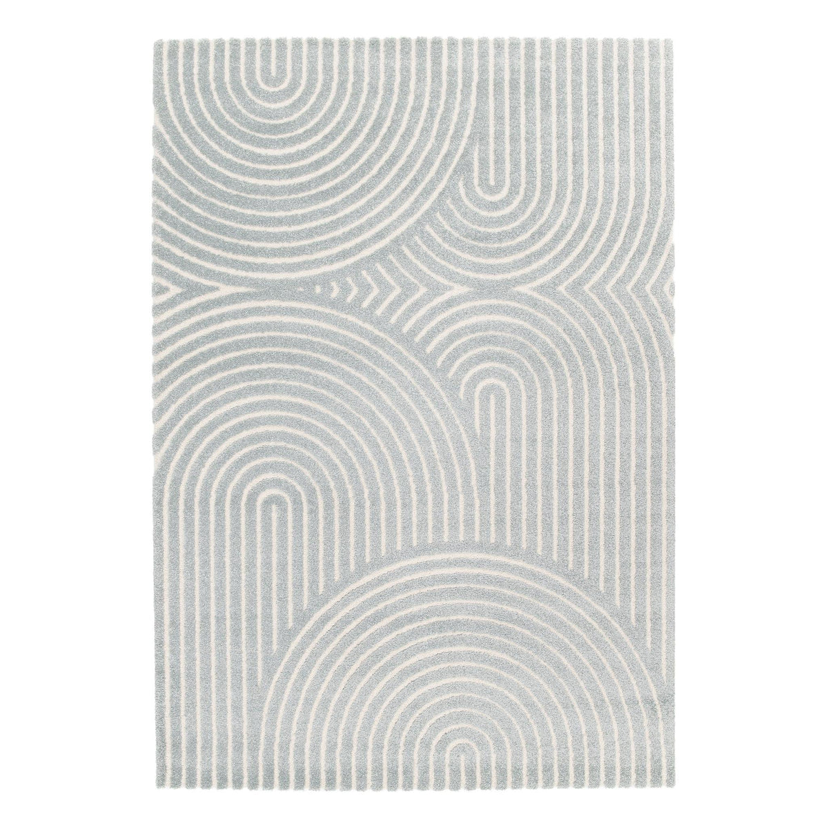AFK Living vloerkleed Groove - reliëfeffect - blauw - 200 x 290 cm