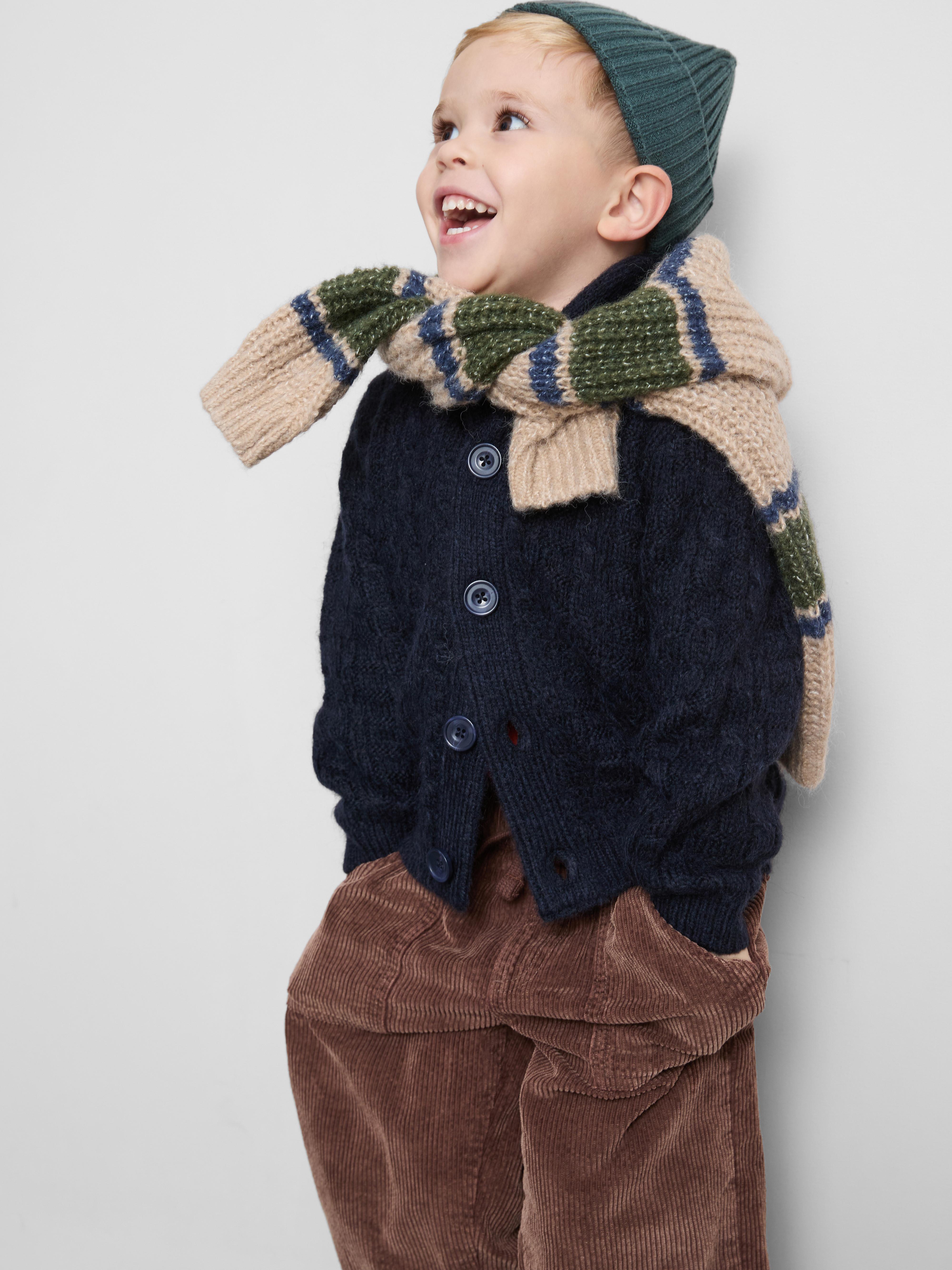 1.5-8yrs | The Edit Collared Cable Knit Cardigan