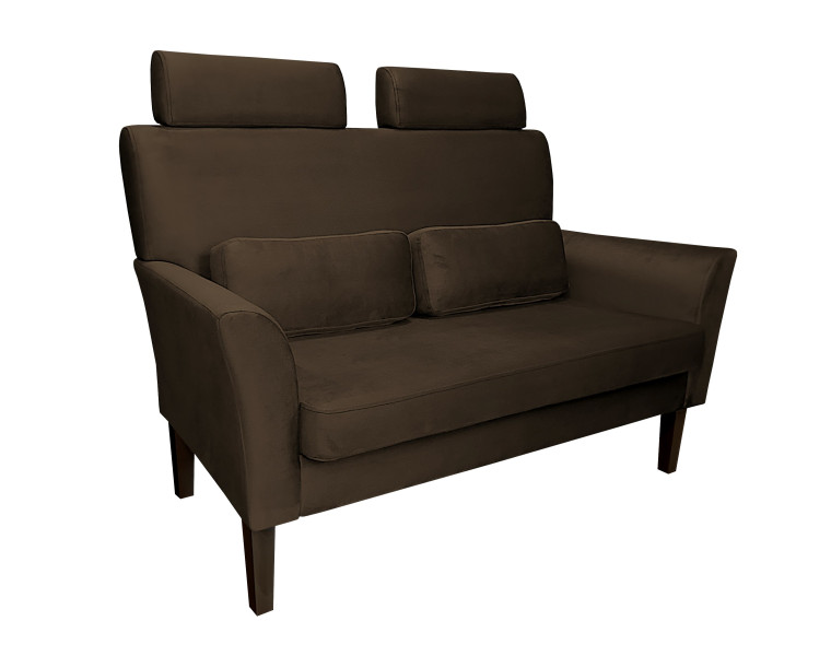Sofa DENVER tkanina Welur noga drewniana
