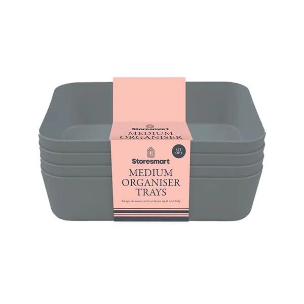 Storesmart Medium Organiser Trays 4 Pack