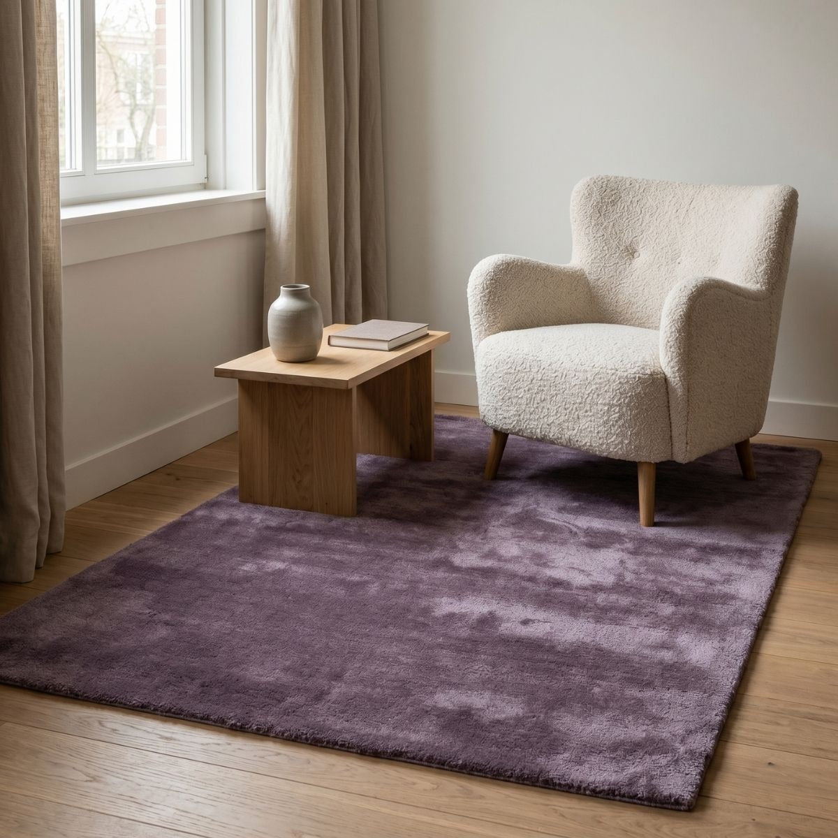 DÉJA Living Vloerkleed Civar - Lila Stof - 130x190cm
