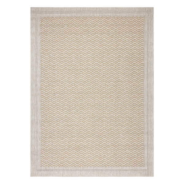 Dywan ORIGI 3739 krem / beż - Ramka, jodełka sznurkowy SIZAL 58x100 cm