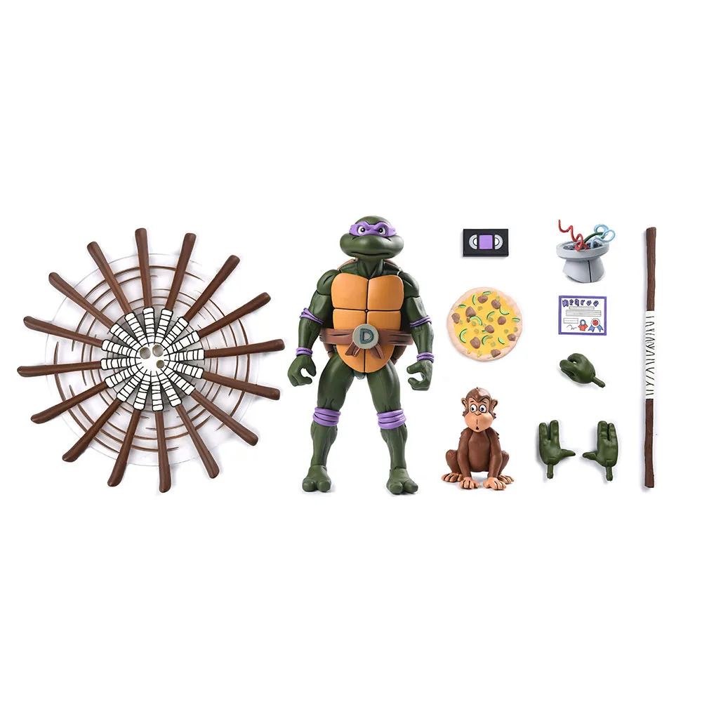 Neca Teenage mutant Ninja turtles Cartoon Action Ultimate Donatello Vhs figure 18 cm