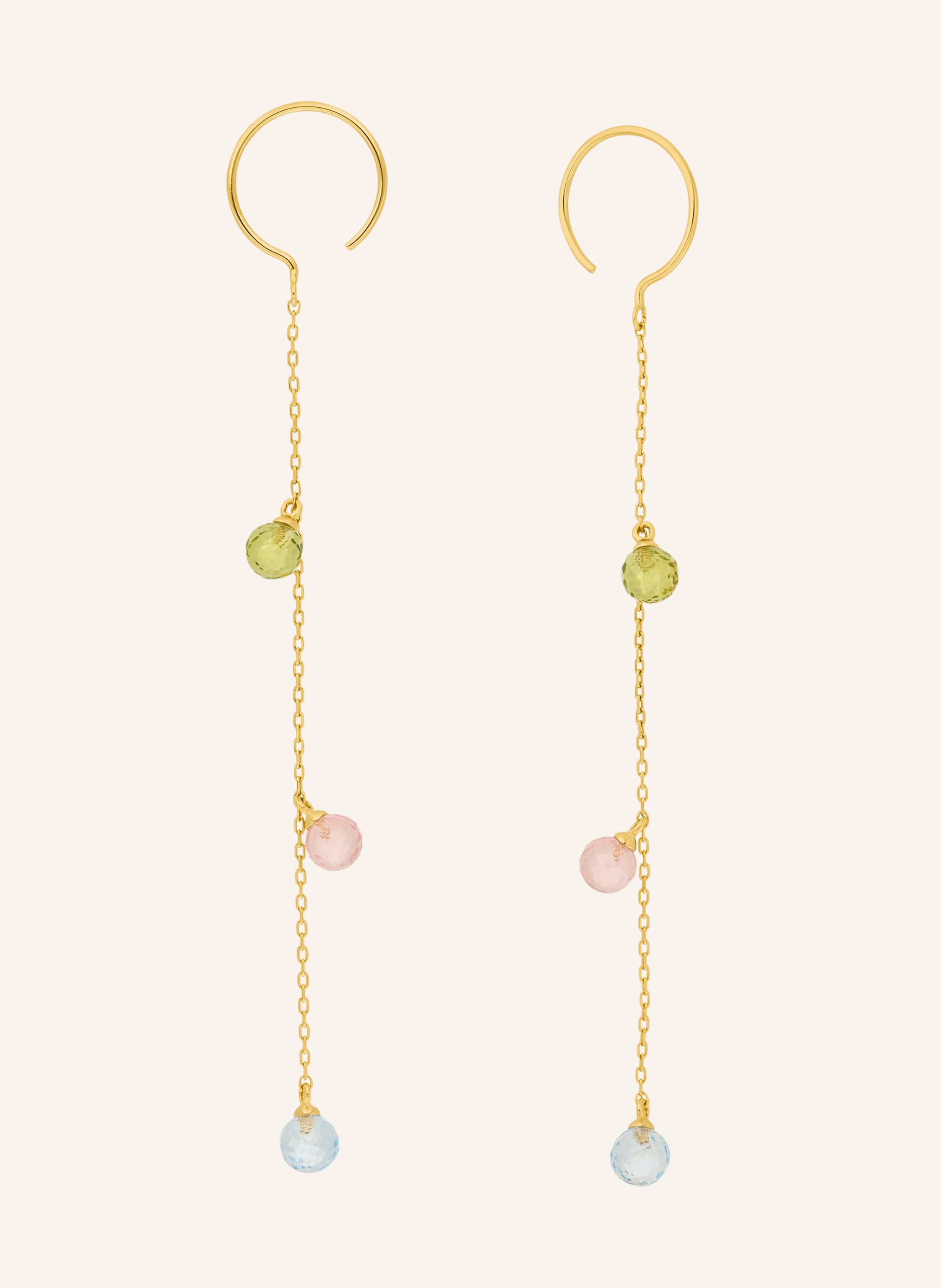 Leaf Ohrhänger SWEET GEMS aus 14 Karat Gelbgold