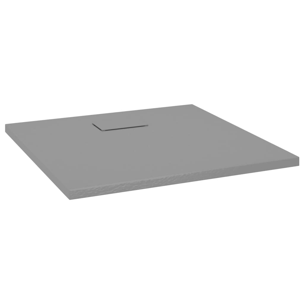 Brodzik prysznicowy Szary 80 x 80 cm Z tworzywa sztucznego vidaXL