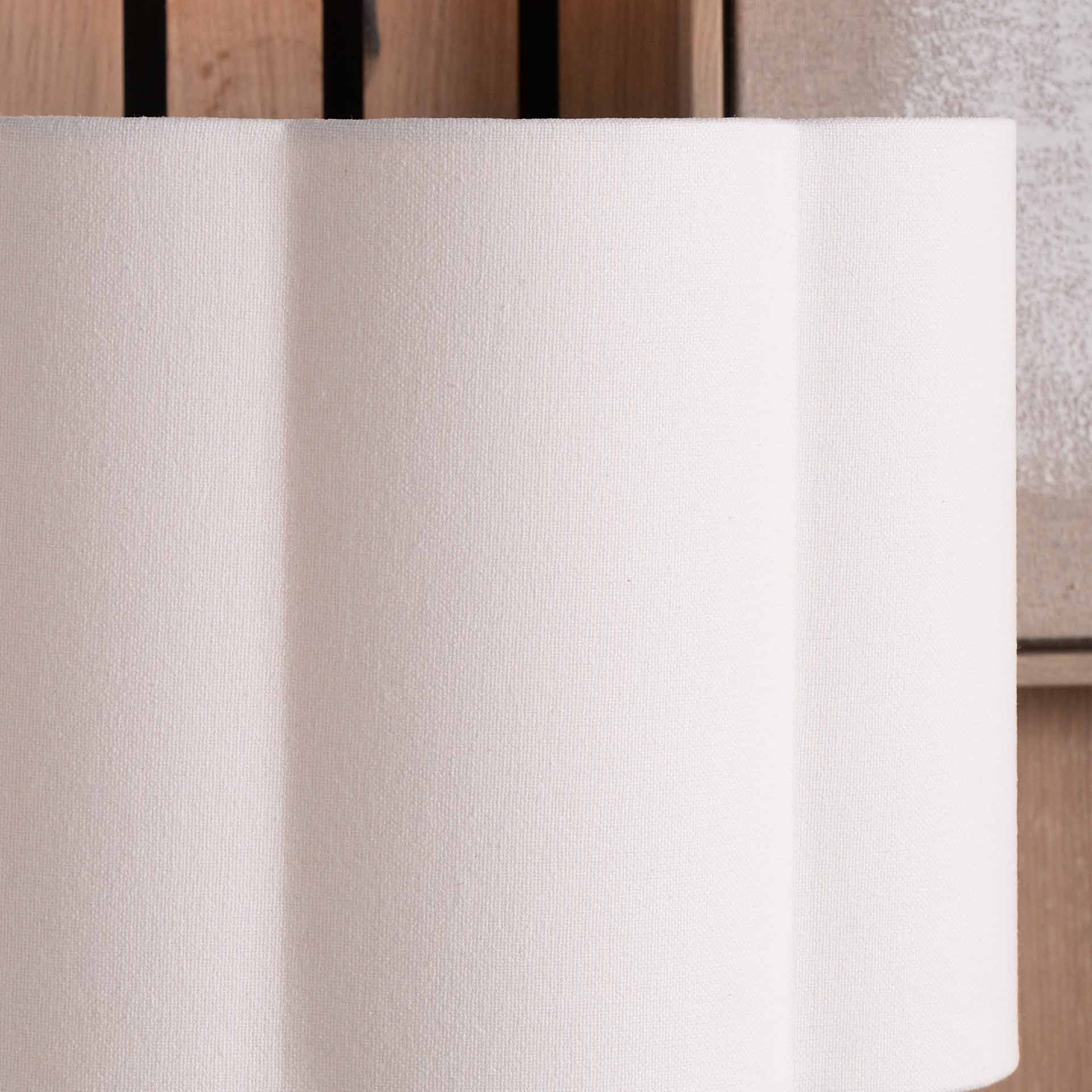 Ruma White Handloom Scalloped Cylinder Shade for Table Lamps