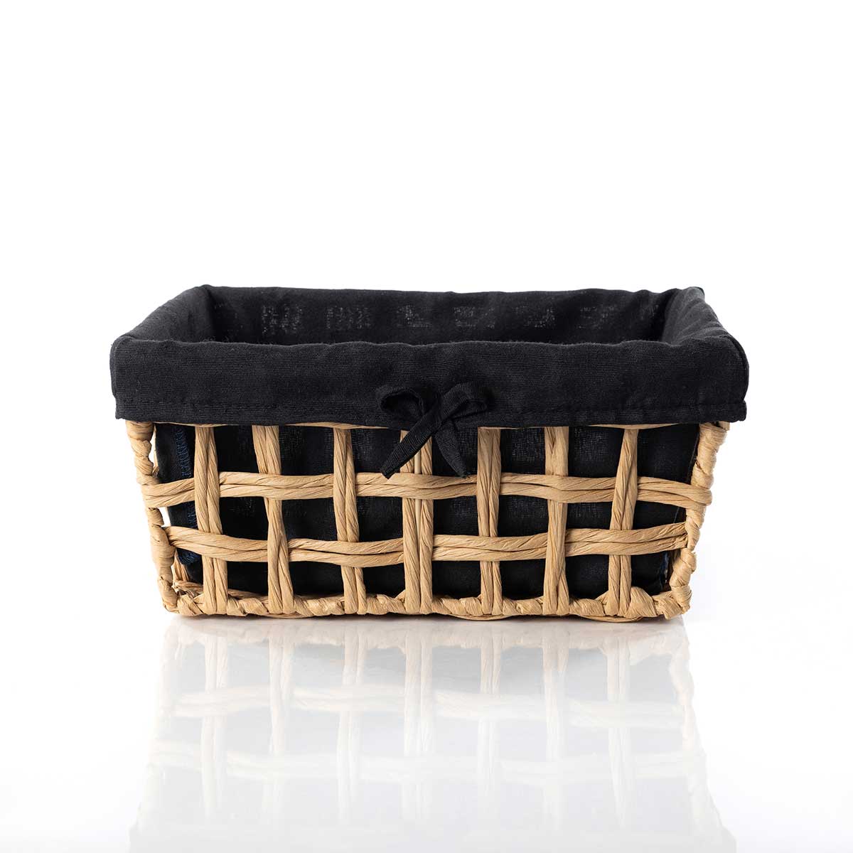 Cesto wc preto e bege 20x28cm