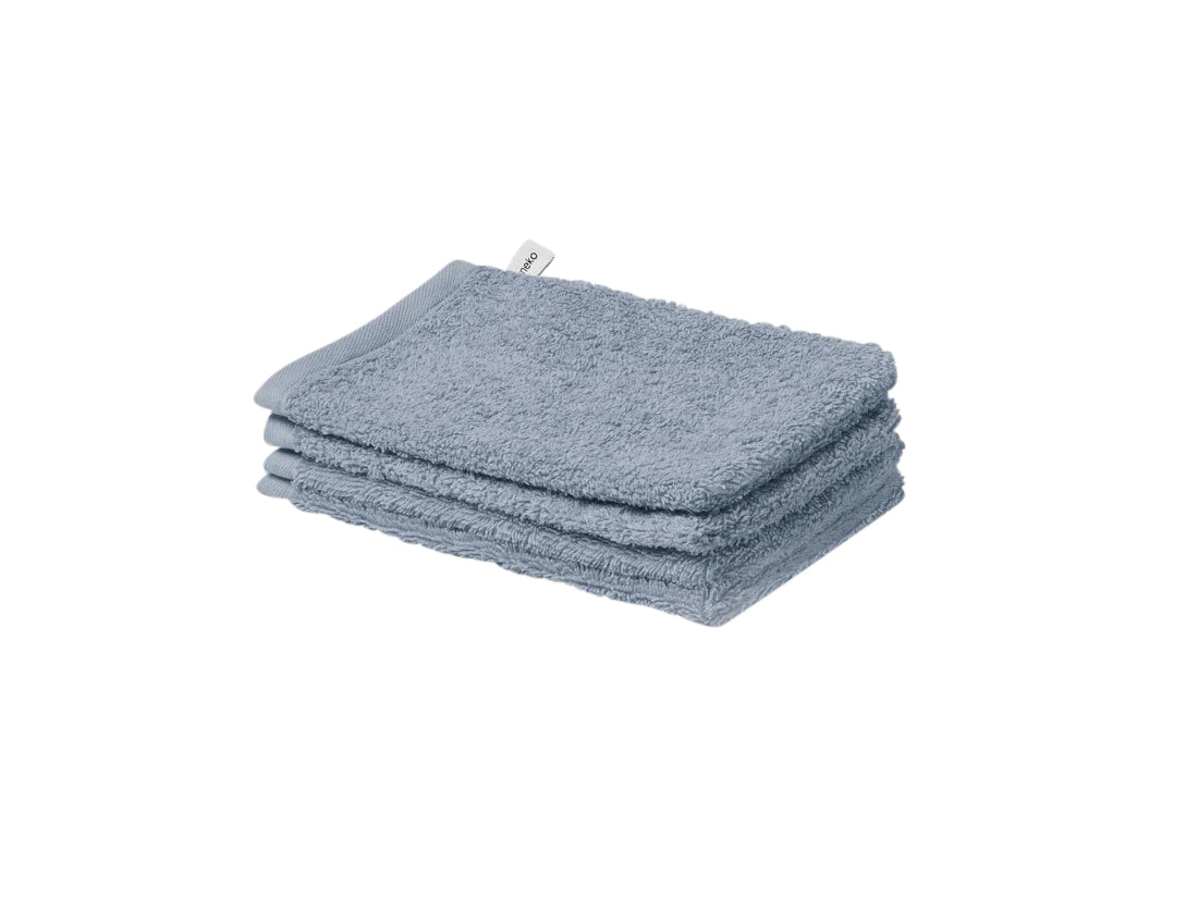 Yumeko washandjes Terry - faded blue - 15x22 - 4 st
