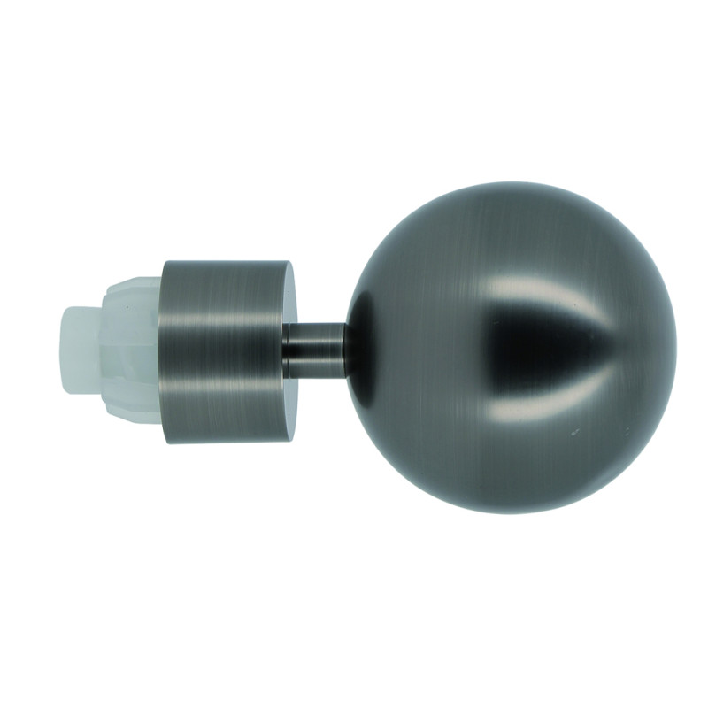 Embout de fermeture pour tringle en métal Easy Fix Boule gun foncé Ø 28 mm MOBOIS