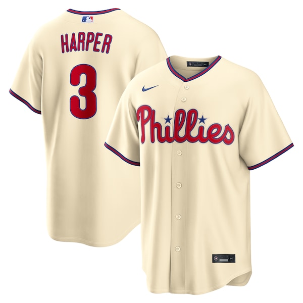 Bryce Harper Philadelphia Phillies Nike Alternate Replica Jersey - Cream