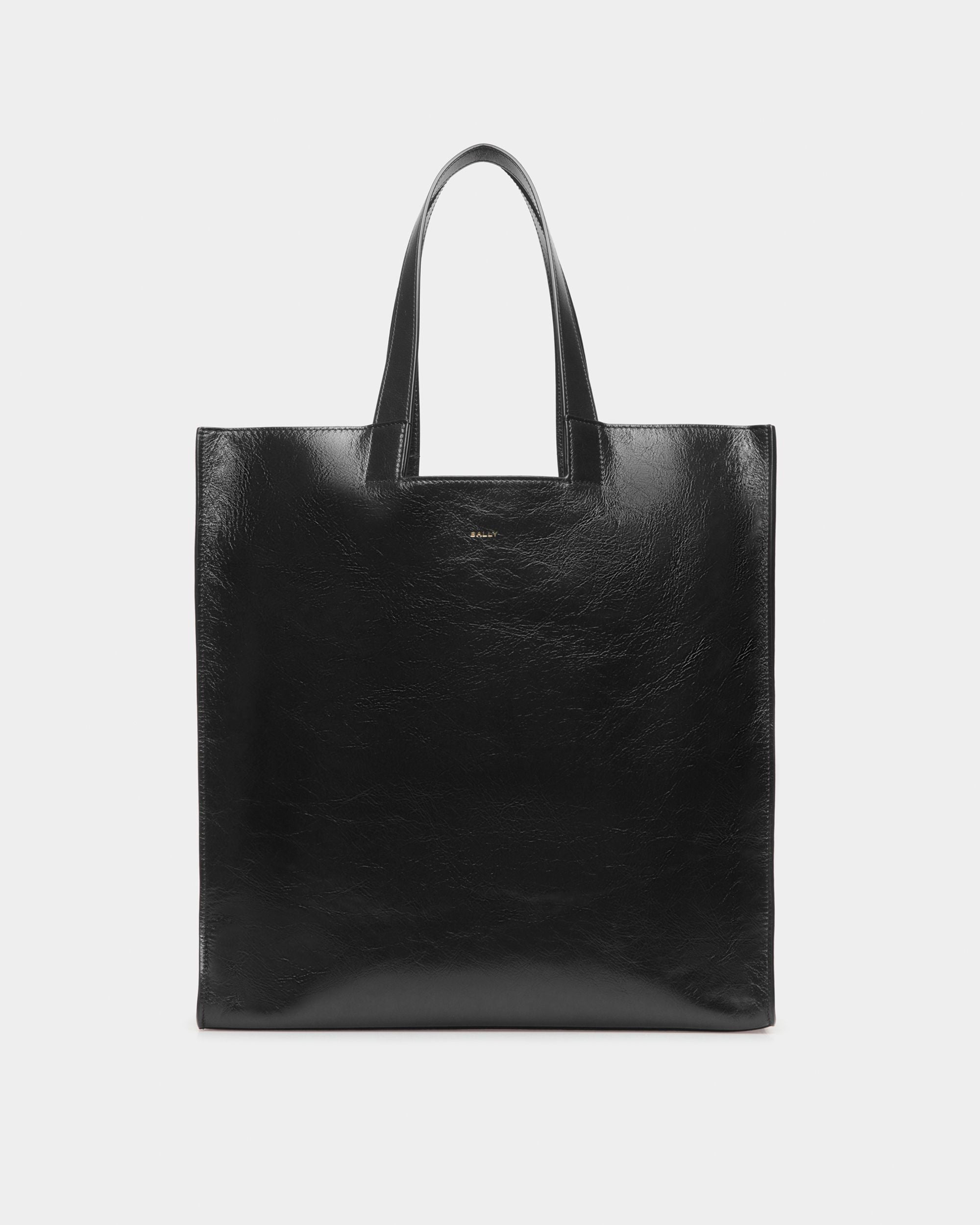 Easy Bally Tragetasche Aus Leder In Schwarz