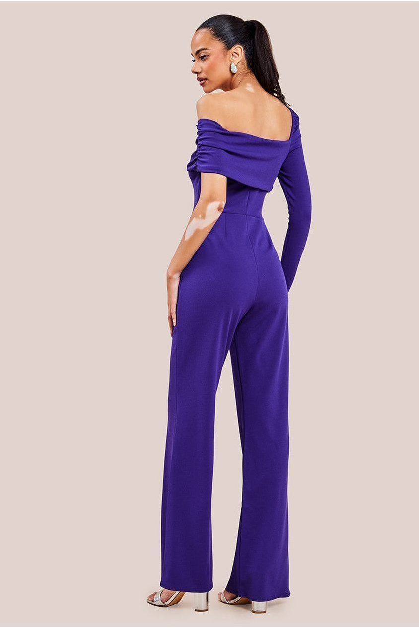Goddiva One Shoulder Scuba Jumpsuit