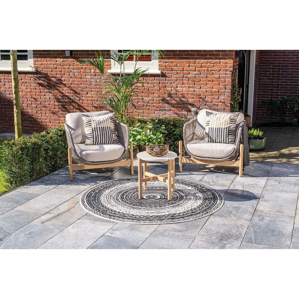 Talara loungeset - 3-dlg. - acaciahout met white wash - sand