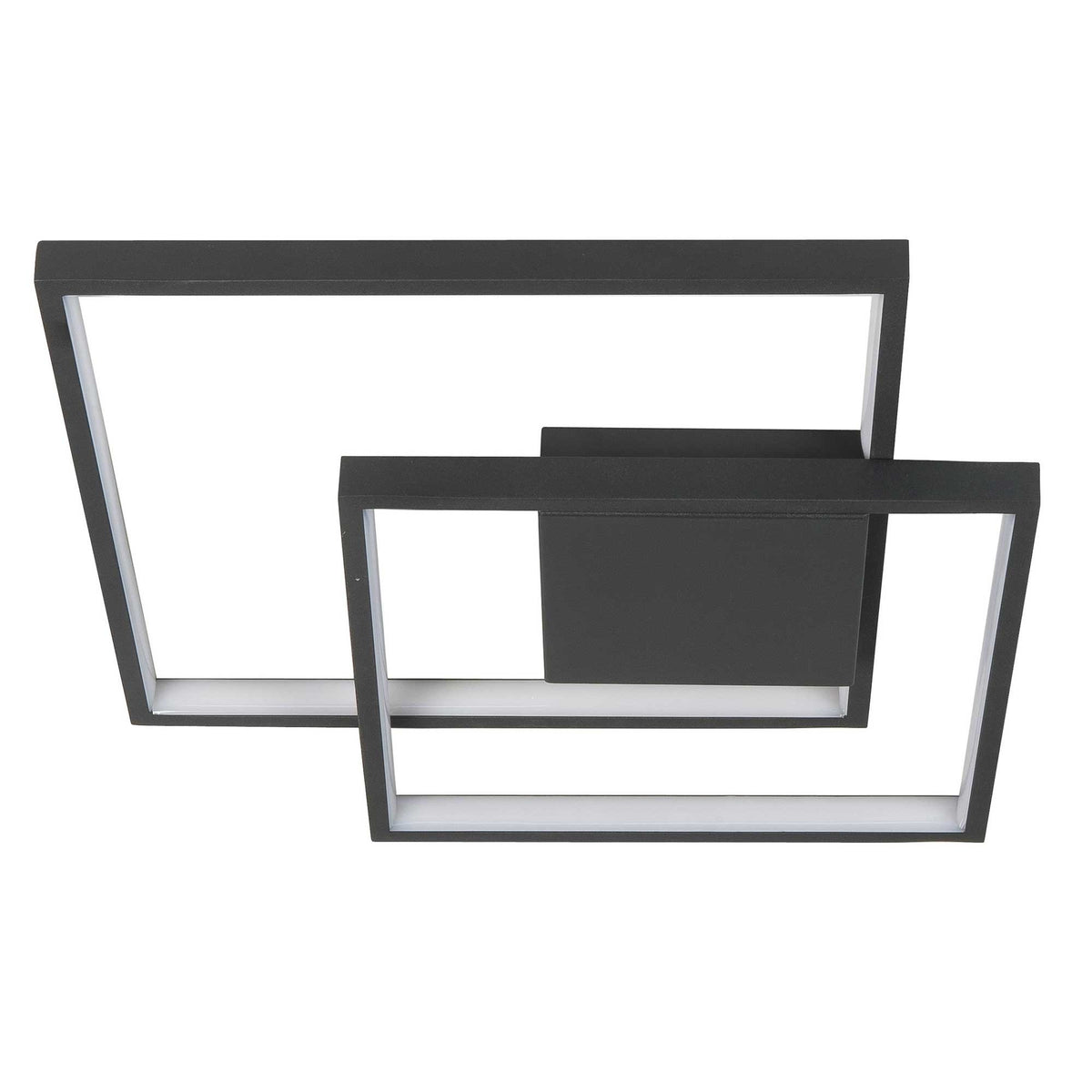 Highlight plafondlamp Piazza - 1 lichts - 42 x 6  cm - zwart