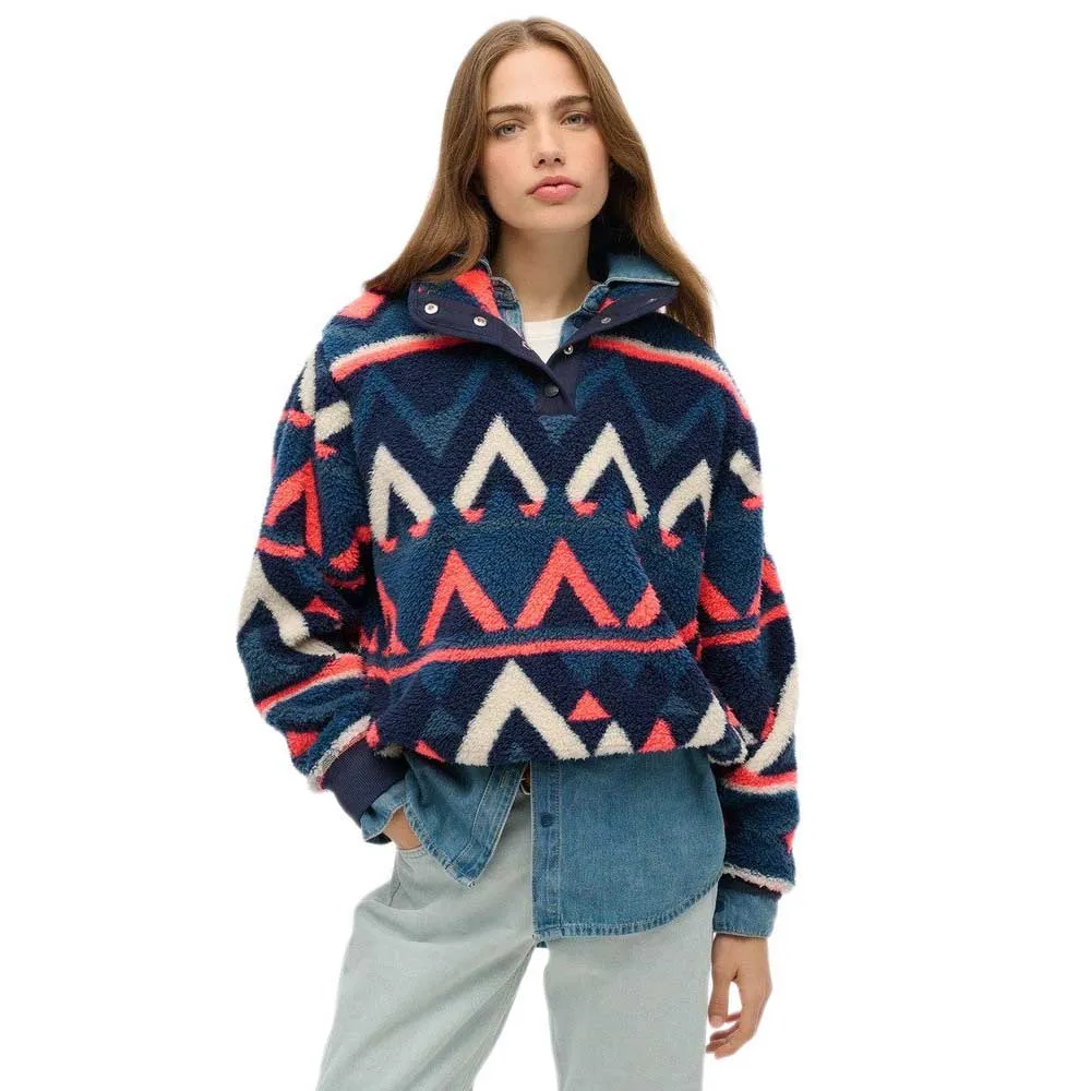 Superdry Super Soft Printed Henley sweater refurbished