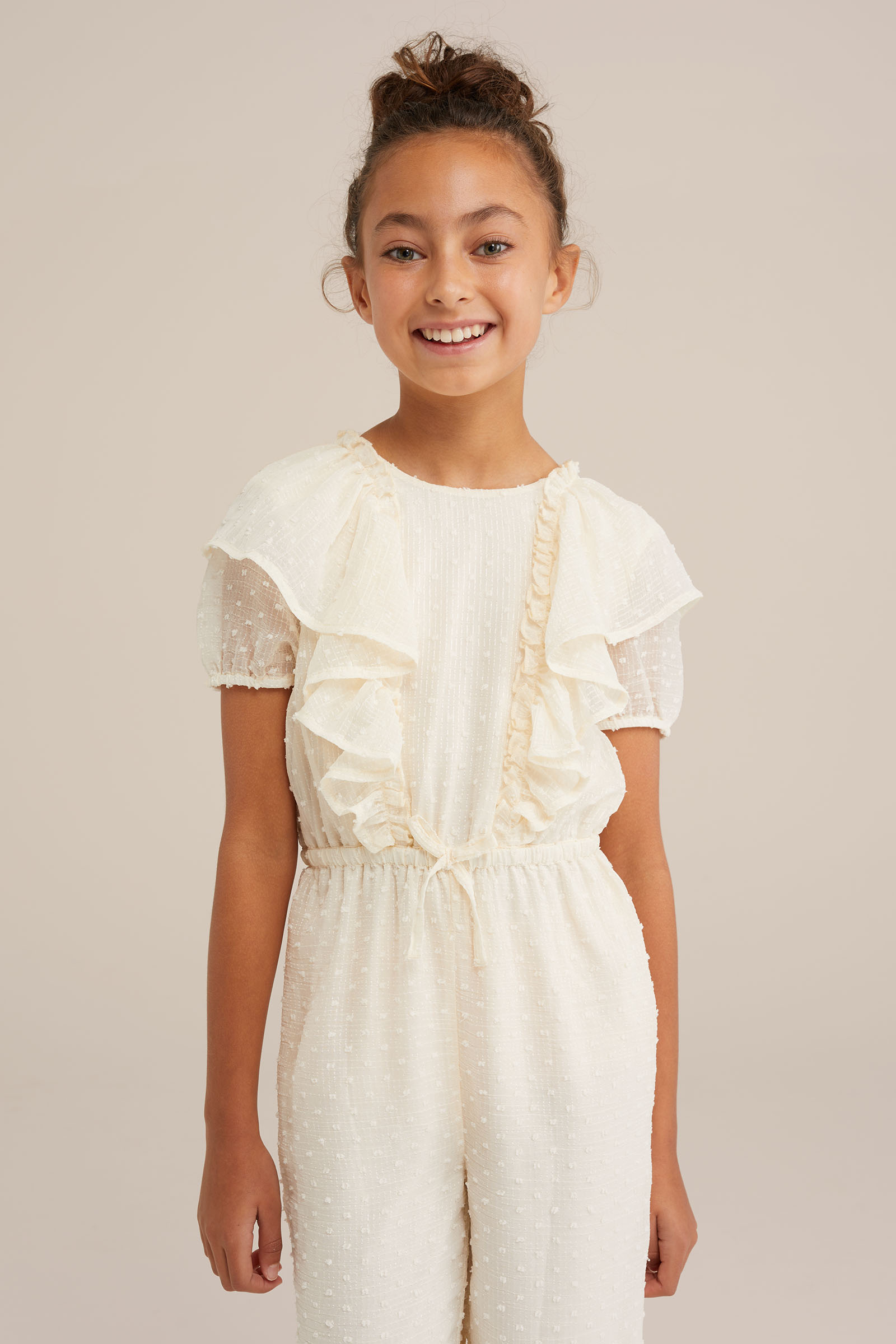 Meisjes jumpsuit met glittergaren