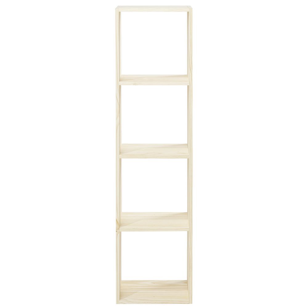 Structure Box Cube 4 cases 35x30x139cm pin naturel