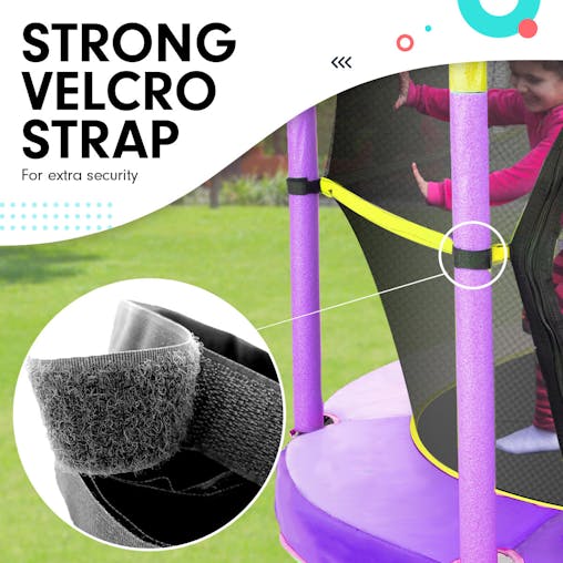 NNEDPE Kahuna Mini 4.5 ft Trampoline Yellow Purple