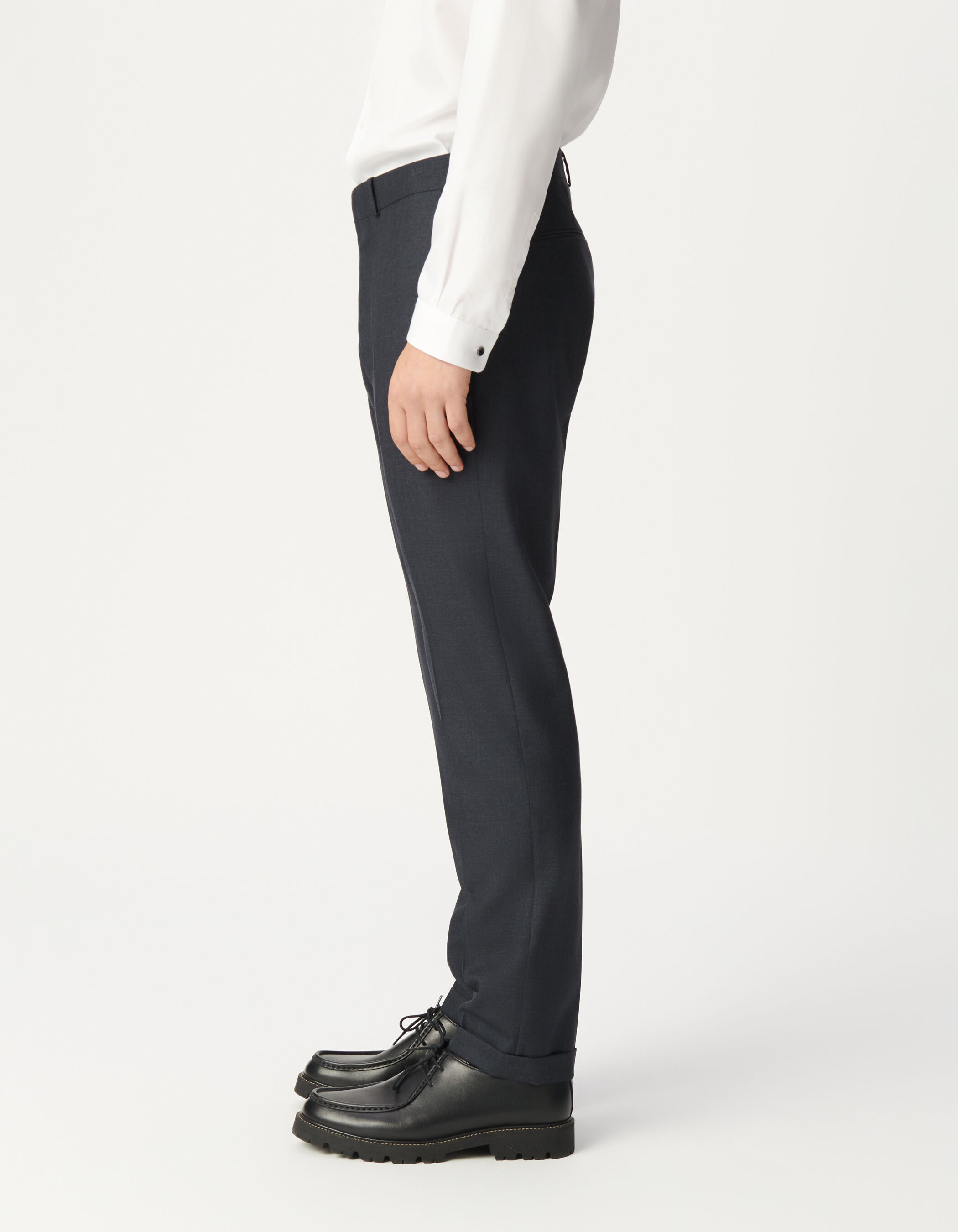 Pantalon de costume marine 100% laine Homme