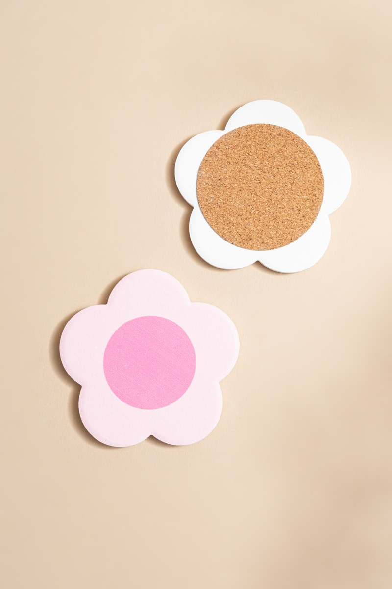 Stacy Pink Flower Car Coaster