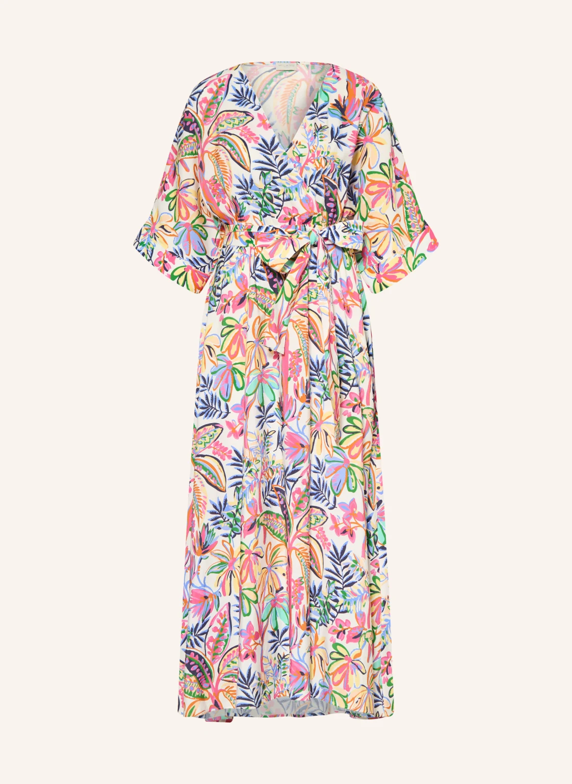MILANO ITALY Kleid in Wickeloptik mit 3/4-Arm