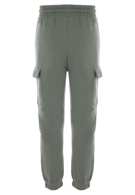 Older Boys Khaki Tapered Cargo Joggers