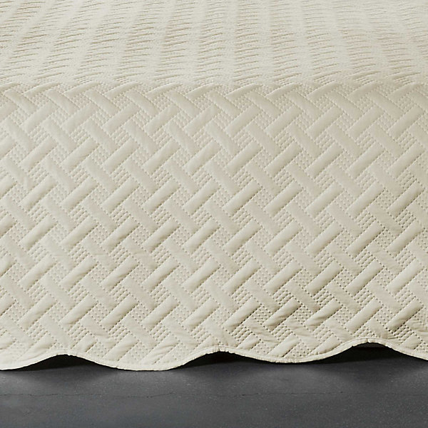 Couverture molletonné surpiquage graphique (230x250 cm - Beige)