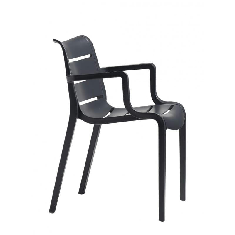 SUNSET - Chaise design en plastique noir