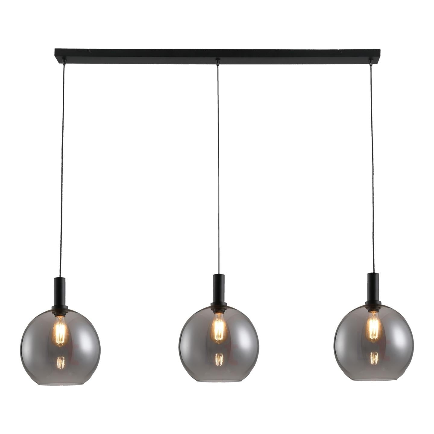 Freelight Hanglamp Chandra Smoke 3 Lichts 3 x 30cm