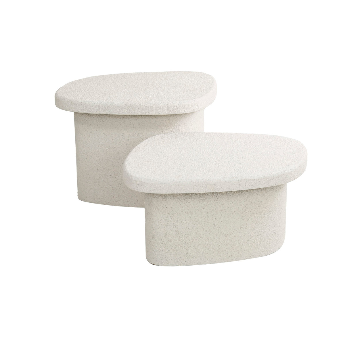 Giga Meubel Salontafel Stone Organic - Beige Marmer - Set van 2