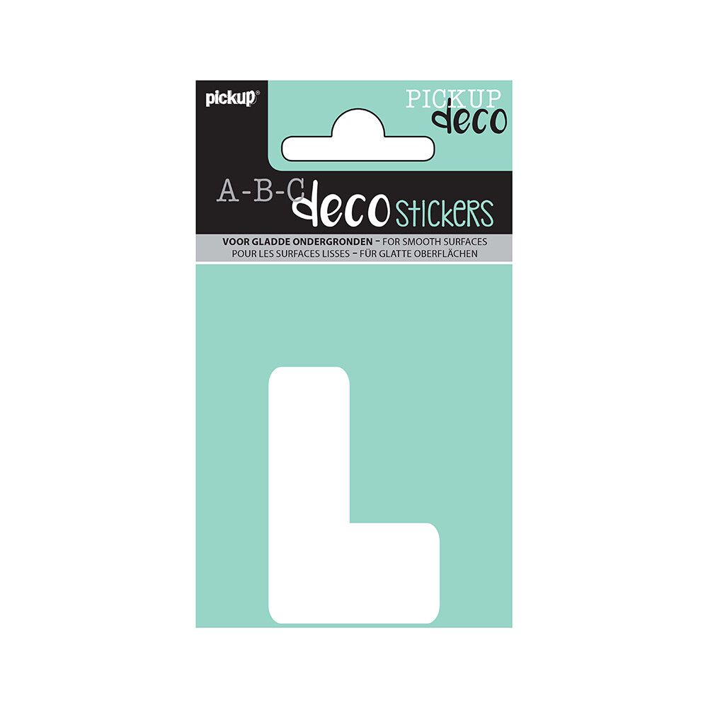 BOKSTAVER PICKUP L ABC DECO ANNA 60 MM L HVIT