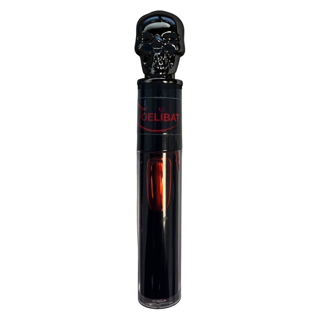 Gloss à lèvres Halloween effet faux sang tube noir Ø2xH12,5cm