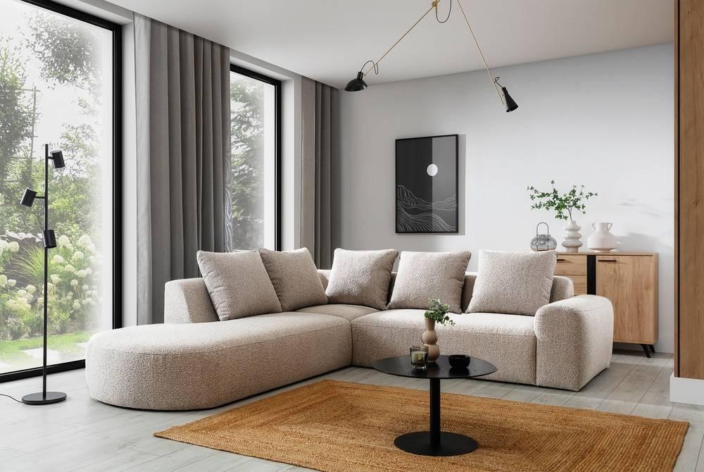 Hoekbank Monteri links bouclé