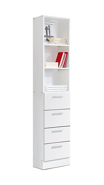 Etagère coloris Blanc - longueur 42 x profondeur 35 x hauteur 186 cm