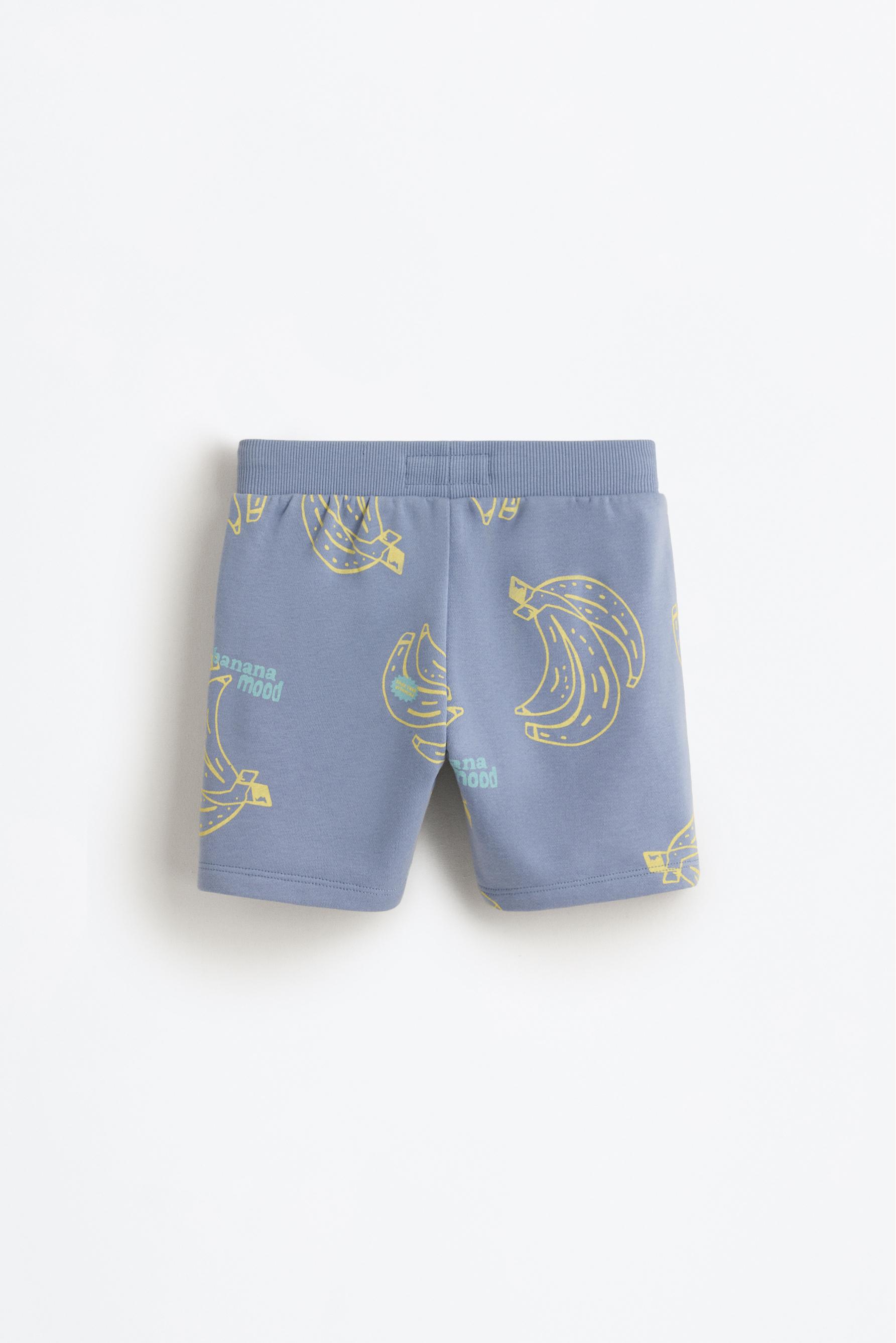 Bermuda felpa estampada