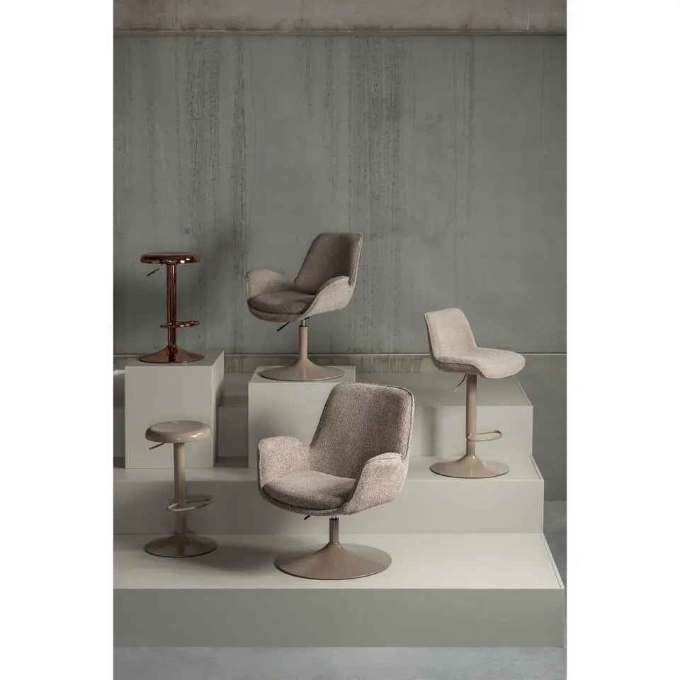 WOOOD Isaac Barkruk - Metaal - Zand - 81x39x39