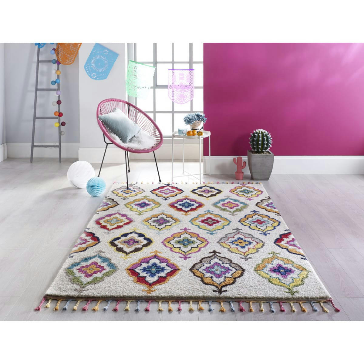MULTICOLORE - LEONIS - Tapis  design en polypropylène multicolore 80x150