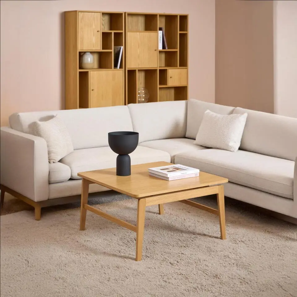 Salontafel Naturel Eikenhout - 80x80x45cm - Truro