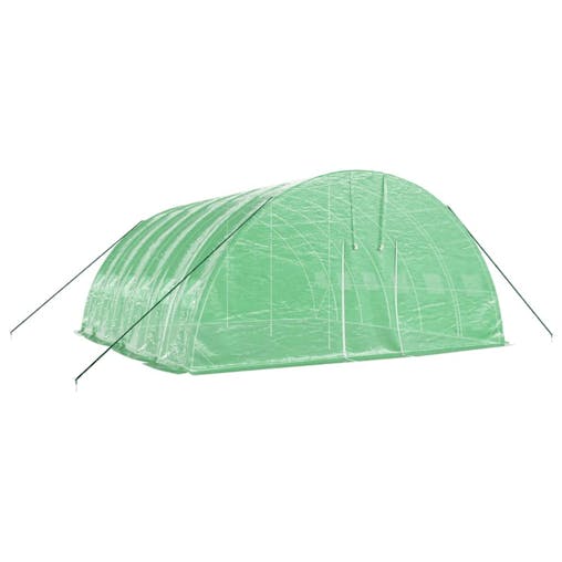 NNEVL Greenhouse with Steel Frame Green 36 m&sup2; 6x6x2.85 m