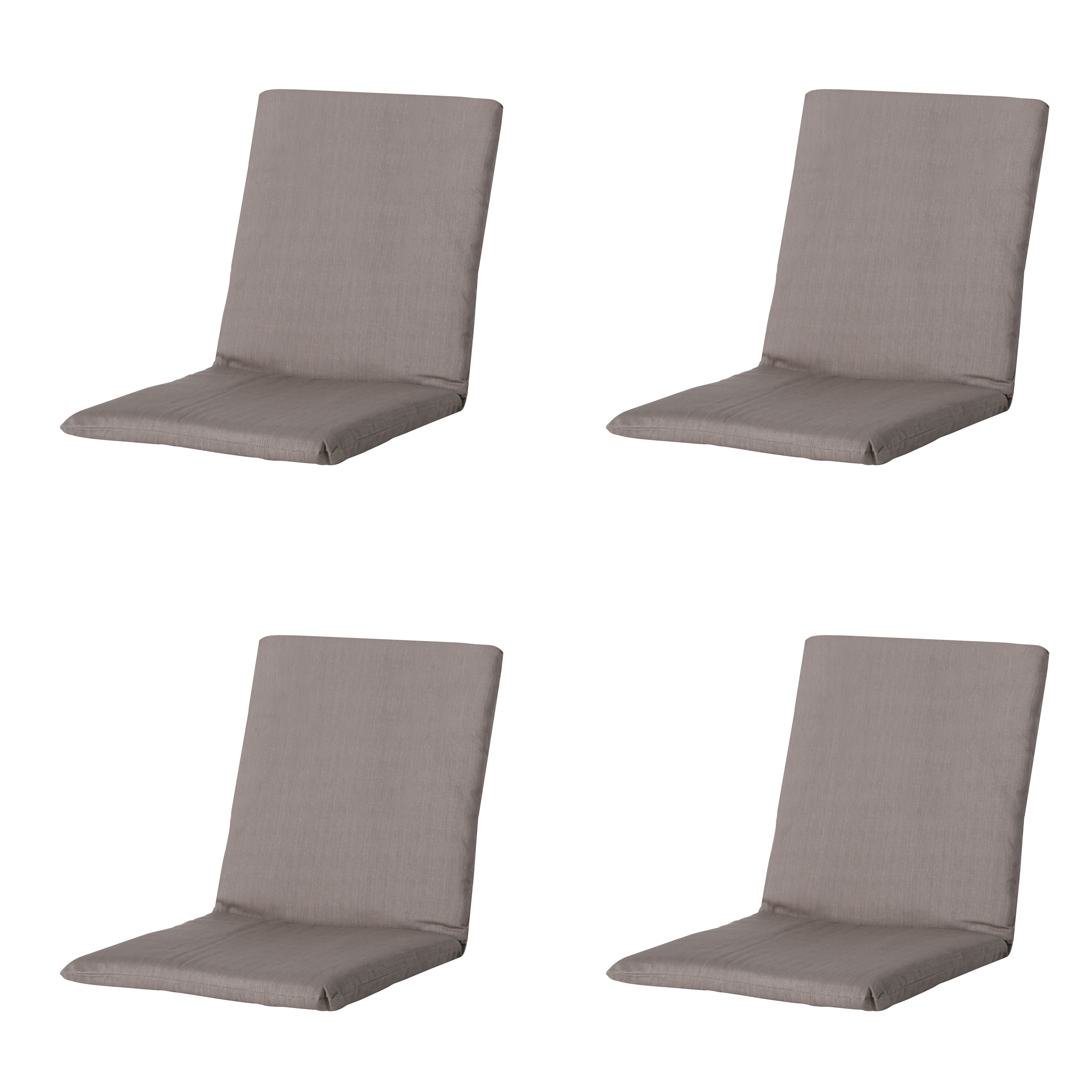 Madison stapelstoelkussen Basic - taupe - 97x49x3cm - set van 4