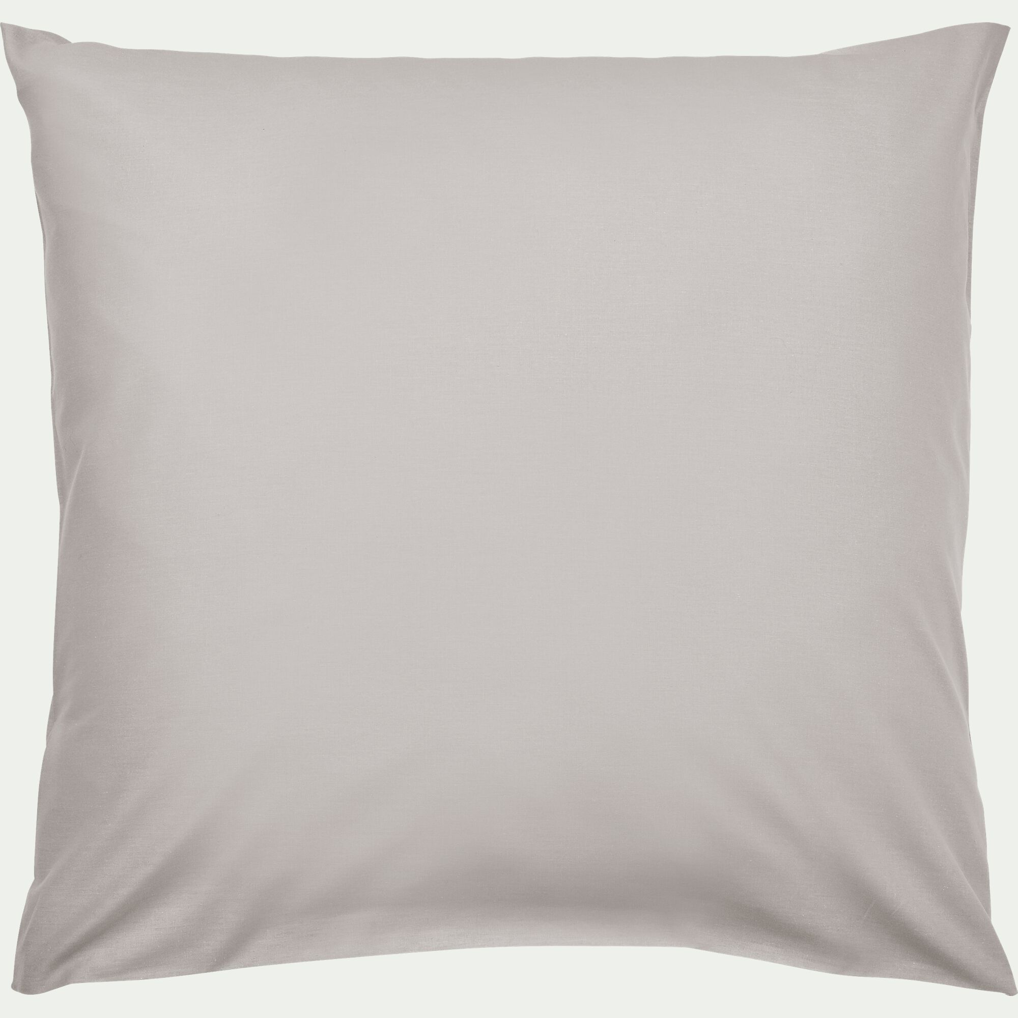 EOLI - Lot de 2 taies d'oreiller en coton 65x65cm - gris vésuve