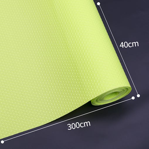 SOGA 2X 40x300cm Green Kitchen Shelf Drawer Cabinet Multi Use Liner Non Slip Mat