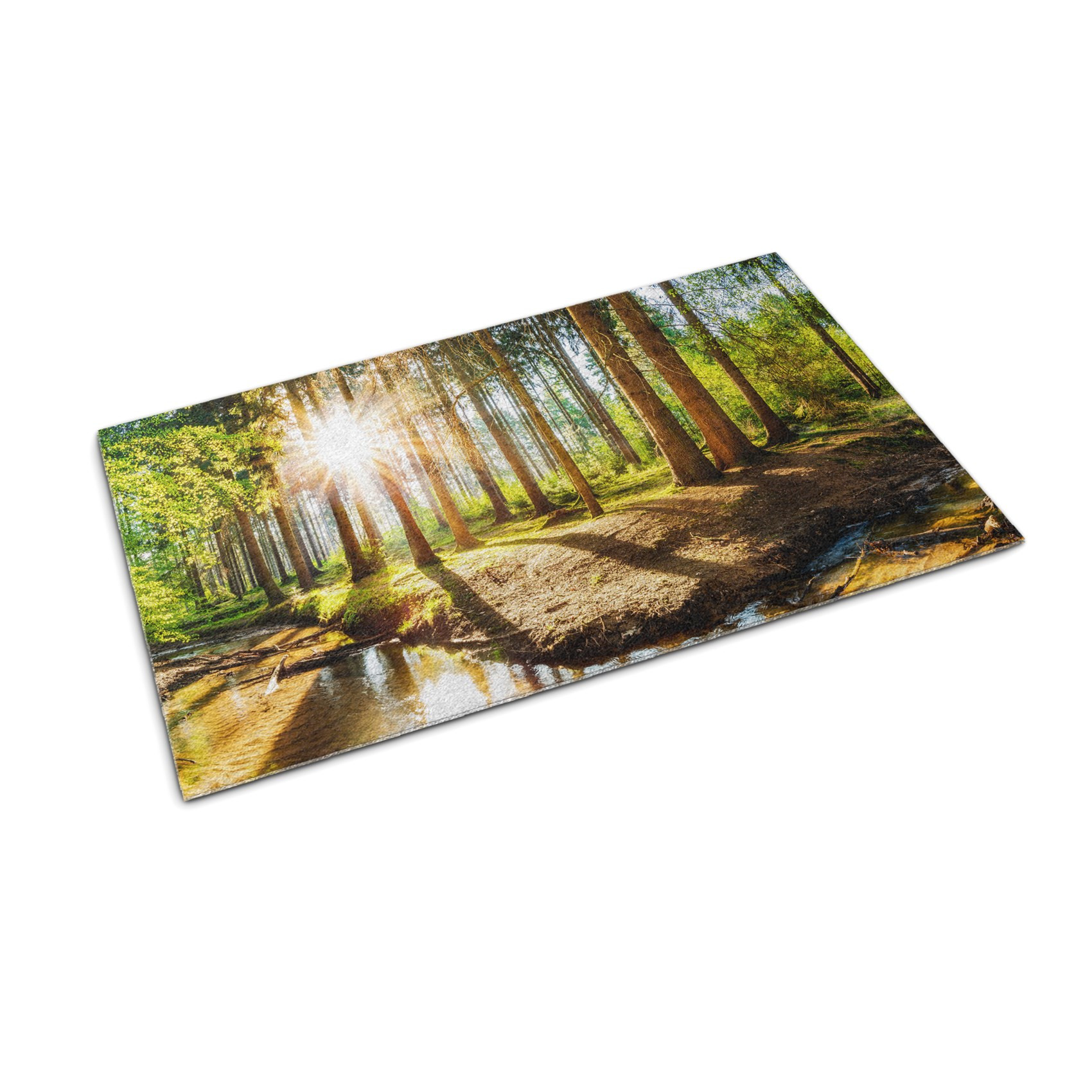 Wycieraczka domowa 60x40 Krajobraz Las mgła drzewa Tulup
