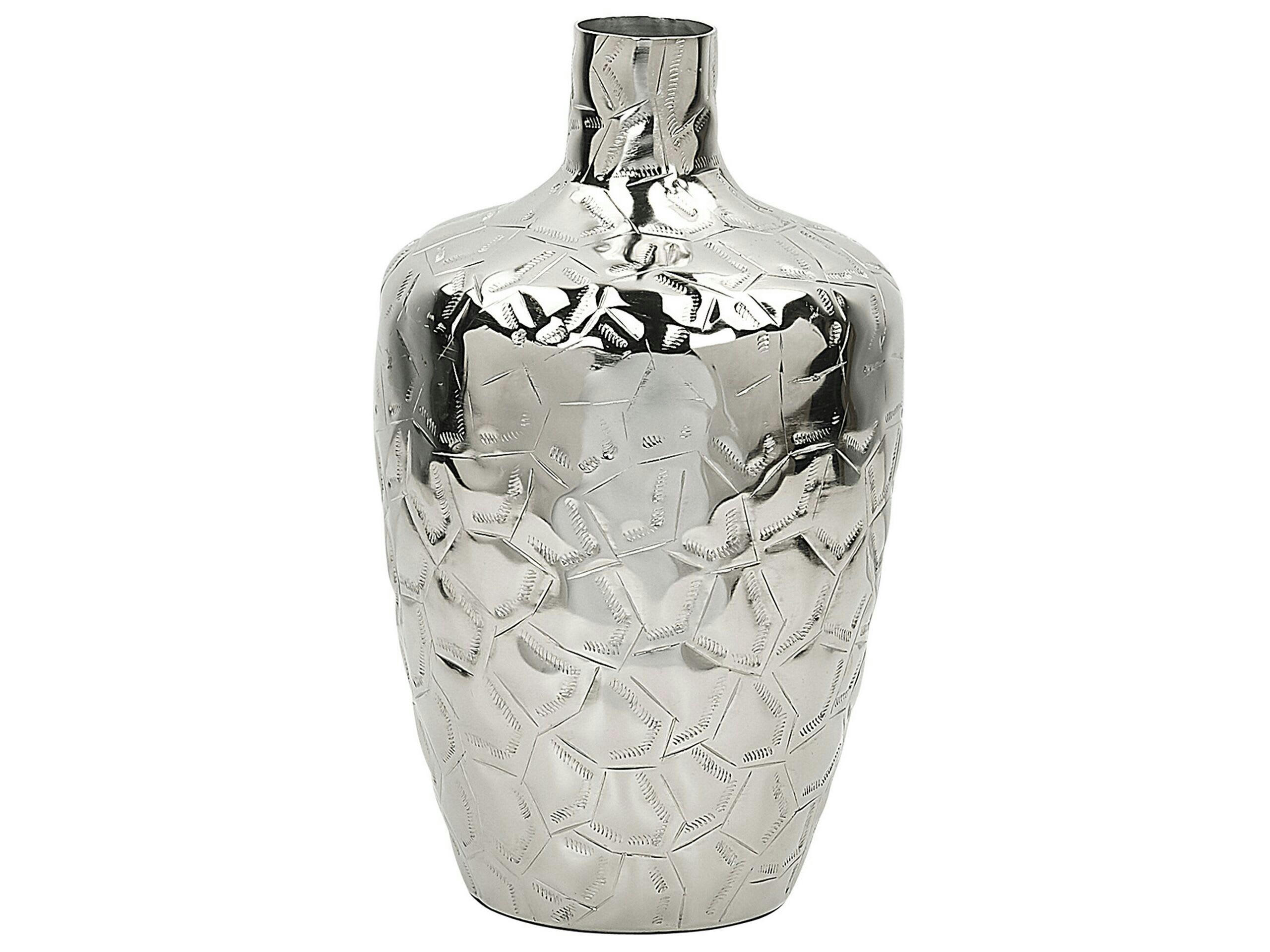 INSHAS - Vase en métal argenté 39 cm