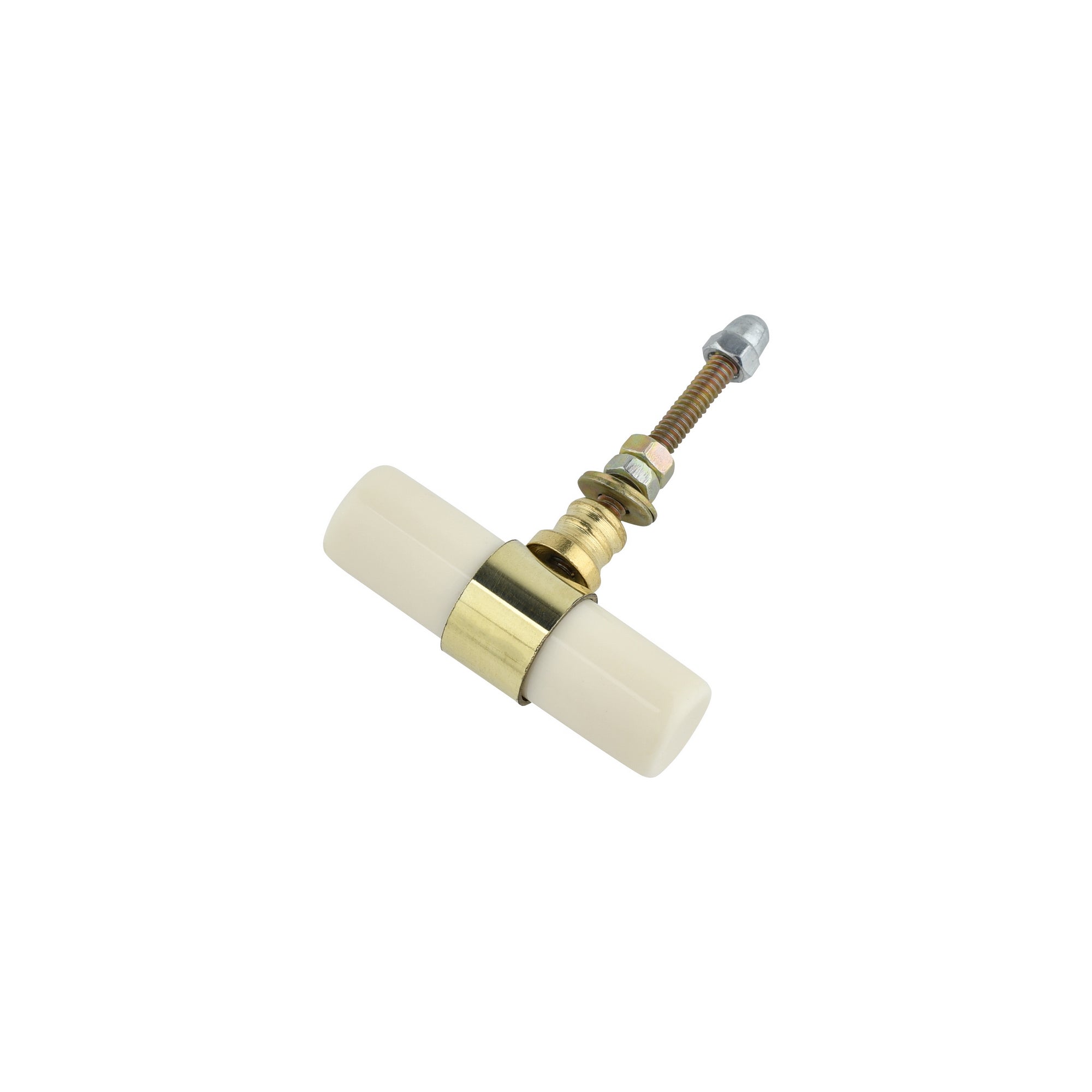 Deurknopje off white messing