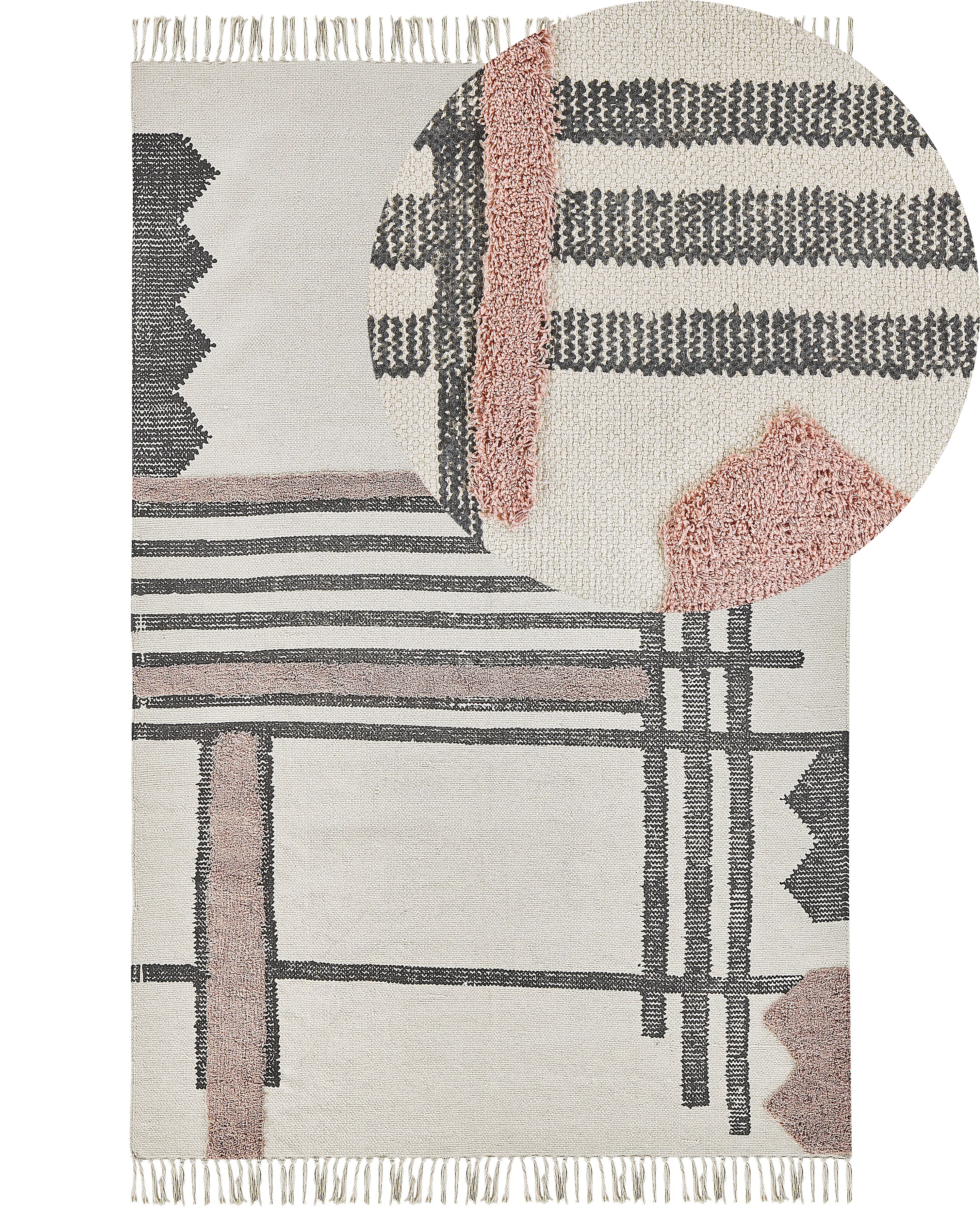 Rug MURADIYE Beige 140 x 200 cm Cotton