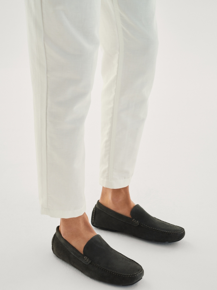 Men's graphite moccasins